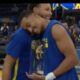 Curry hands Poole best free-throw shooter trophy